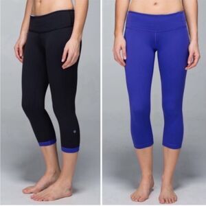 LuLuLemon Wunder Under Reversible Capri Leggings, Sz 2